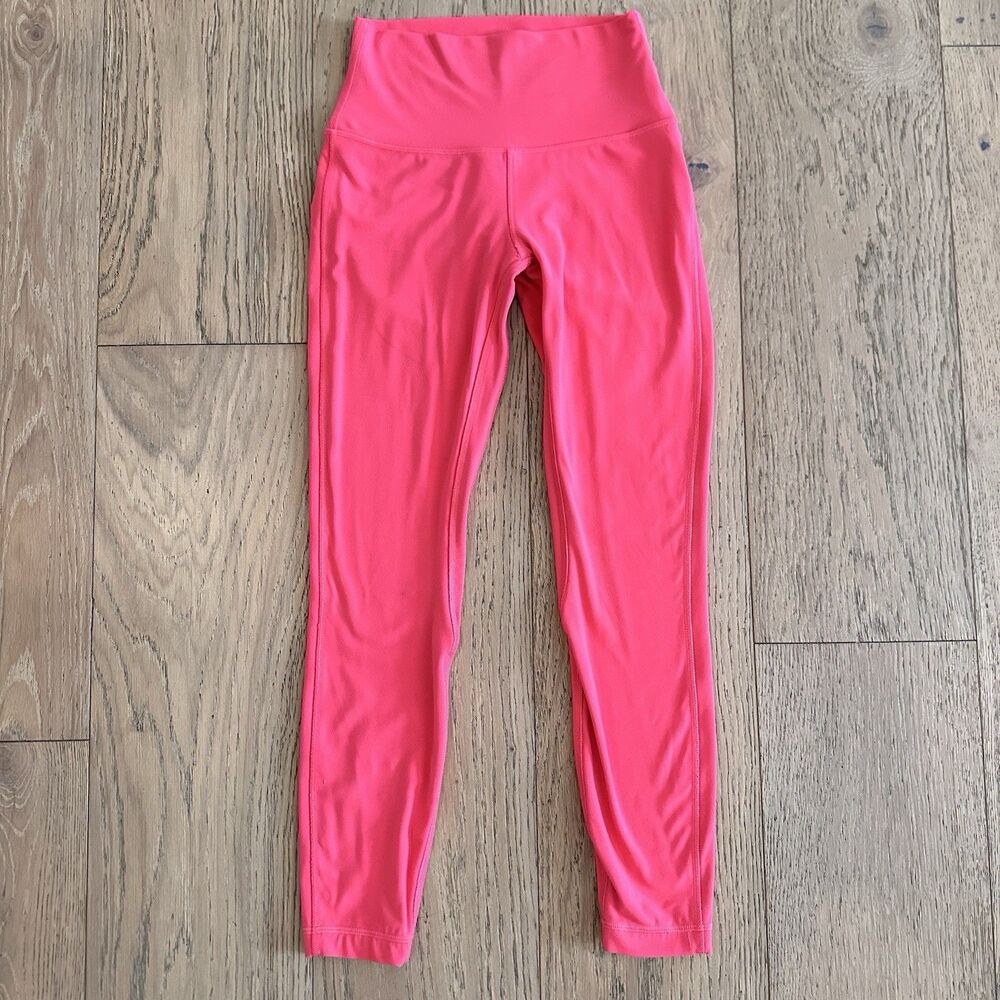 Lululemon Align High Rise Pant Leggings Nulu Pink 24" Yoga Gym Sz 4 LW5CTCS